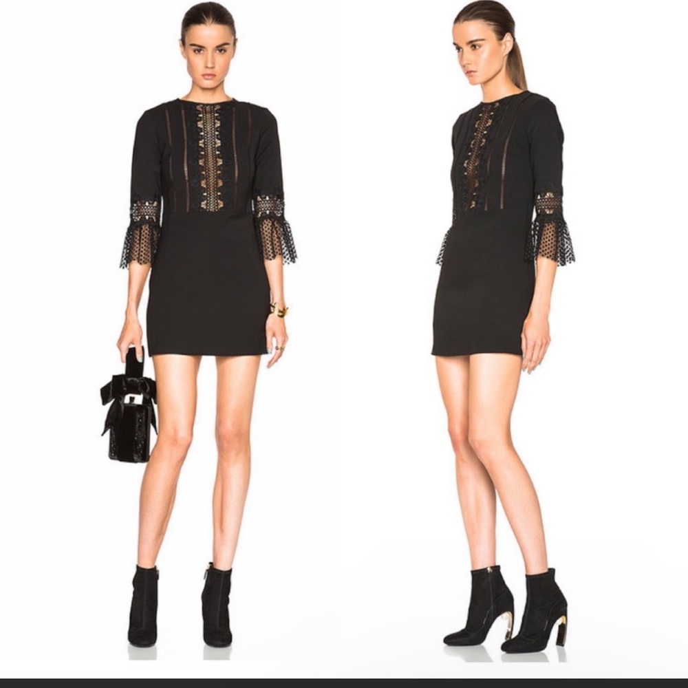 Self-Portrait Sheath Black Dress Size 8